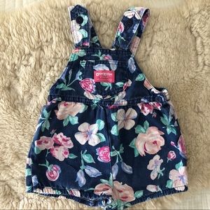 Vintage Floral Osh Kosh Shortalls